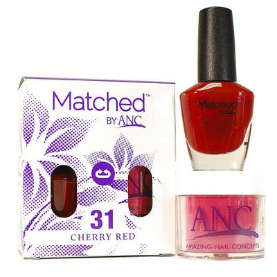 ANC Matched Polish and Powder #31 Cherry Red