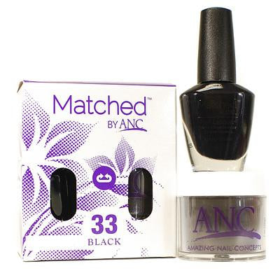 ANC Matched Polish and Powder #33 Black