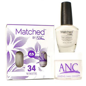 ANC Matched Polish and Powder #34 White