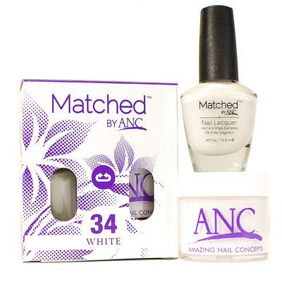 ANC Matched Polish and Powder #34 White