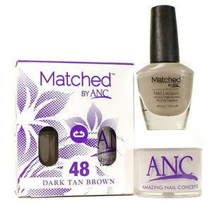 ANC Matched Polish and Powder #48 Dark Tan Brown