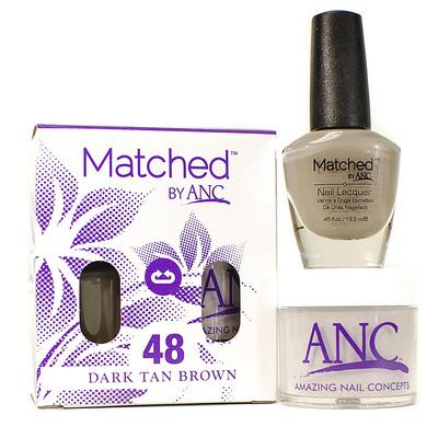 ANC Matched Polish and Powder #48 Dark Tan Brown