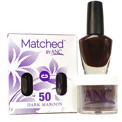 ANC Matched Polish and Powder #50 Dark Maroon