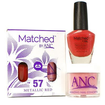 ANC Matched Polish and Powder #57 Metallic Red