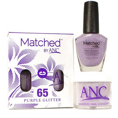 ANC Matched Polish and Powder #65 Purple Glitter