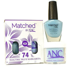 ANC Matched Polish and Powder #74 Electic Blue