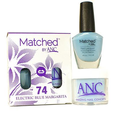 ANC Matched Polish and Powder #74 Electic Blue