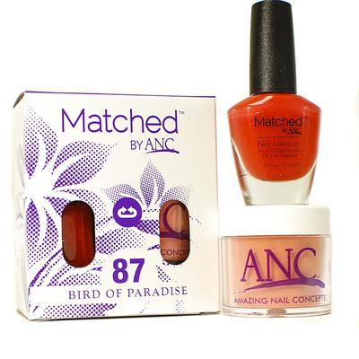 ANC Matched Polish and Powder #87 Bird Of Paradise