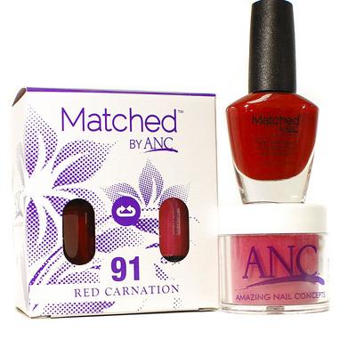 ANC Matched Polish and Powder #91 Red Carnation