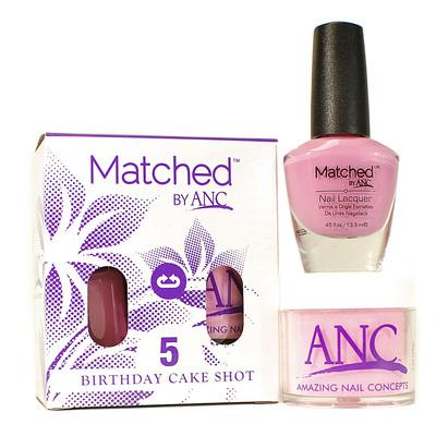 ANC Matched Polish and Powder #05 Birthday Cake Shot