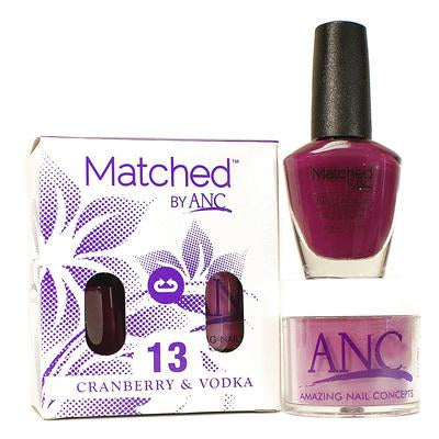 ANC Matched Polish and Powder #13 Cramberry & Volka