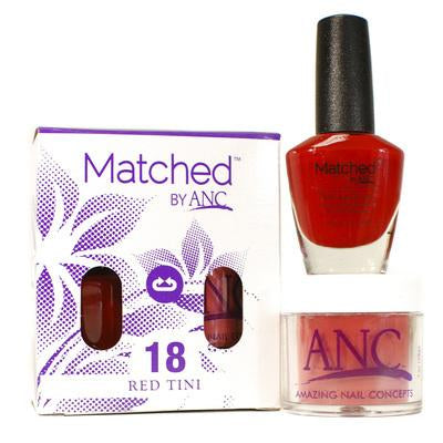ANC Matched Polish and Powder #18 Red Tini