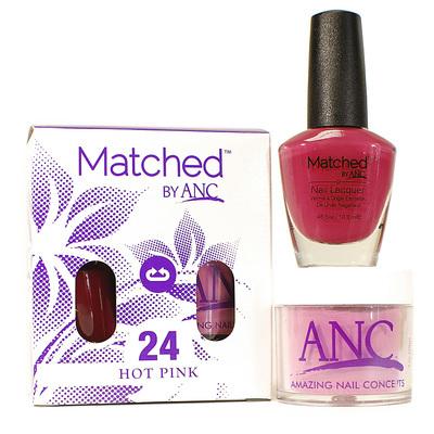 ANC Matched Polish and Powder #24 Hot Pink