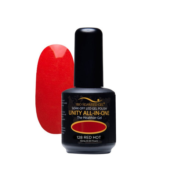 Bio Seaweed Unity All-In-One Colour Gel Polish 128 Red Hot