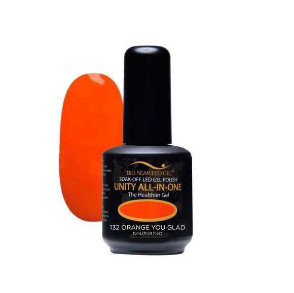 Bio Seaweed Unity All-In-One Colour Gel Polish 132 Orange You Glad