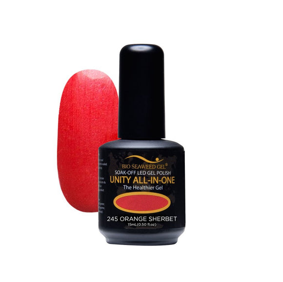 Bio Seaweed Unity All-In-One Colour Gel Polish 245 Orange Sherbert