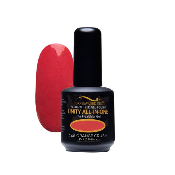Bio Seaweed Unity All-In-One Colour Gel Polish 246 Orange Crush